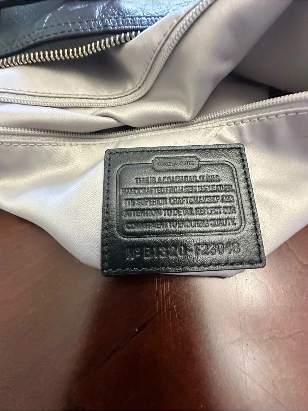 Coach Black Woven Leather Shoulder Bag with Silver Hardware Kristen‎